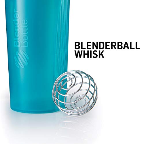 BlenderBottle Classic Shaker Bottle Perfect for Protein Shakes and Pre Workout, 20-Ounce (3 Pack), Teal and Plum and Cyan