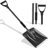 Snow Shovel - 3 Section Extension Snow Shovel for Car Driveway, Assemblable Snow Removal Shovel with D Shaped Handle for Car Garden Camping Snowman Playing and Emergency (Black)