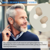 Rechargeable Hearing Aids, Hearing Aids for Seniors Adults In Ear Hearing Amplifier with Noise Cancelling Magnetic Contact Charging Case with LED Power Display Mini Hearing Aids