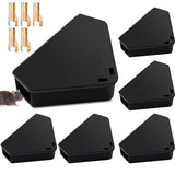 6 Pcs Mice Station with Keys Mouse Bait Stations Waterproof Mice Stations Outdoor Mice Traps Bait Boxes for Mice Indoor Outdoor, Bait Not Included, Suitable for Small Mice (Black)