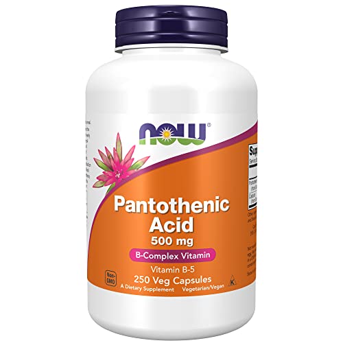 NOW Foods Supplements,Pantothenic Acid (Vitamin B-5) 500 mg,B-Complex Vitamin,250 Capsules