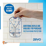 ZEVO Refills Cartridges | Device Sold Separately, White, ZEVO Flying Insect Trap Refill Fly Trap Refill Cartridges + Includes Exclusive Venancio’sFridge Sticker & Sticky Fruit Trap (Zevo 4 Refills)