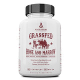 Ancestral Supplements Grass Fed Beef Bone and Marrow Supplement, 3000mg, Skin, Oral Health, and Joint Support Supplement Promotes Whole-Body Wellness, Non-GMO Whole Bone Extract, 180 Capsules