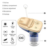 A Pair of CIC Digital Hearing Amplifier Invisible Ear Sound Amplifier ITC Hearing Amplifier Enhancer Wireless Portable For Adults Small and Tiny… (a pair red blue)