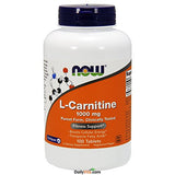 NOW Foods L- Carnitine Tartrate 1000mg, 100 Tablets (Pack of 2)