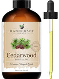 Handcraft Cedarwood Essential Oil - 100% Pure and Natural - Premium Therapeutic Grade with Premium Glass Dropper - Huge 4 fl. Oz