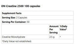 Optimum Nutrition Creatine 2500 Caps, 100 Capsules