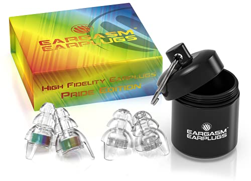 Eargasm High Fidelity Ear Plugs for Concerts Musicians Motorcycles Noise Sensitivity Conditions and More (Premium Gift Box Packaging) (Rainbow)