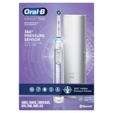 Oral-B 7500 Electric Toothbrush, Orchid Purple with 4 Brush Heads and Travel Case - Visible Pressure Sensor to Protect Gums - 5 Cleaning Modes - 2 Minute Timer
