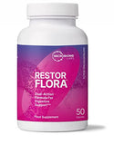 Microbiome Labs Restorflora - Probiotic Supplement with 7 Billion CFU for Gut Health + Digestive Support - Dual Action Probiotics for Men & Women (50 Capsules)