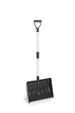 Meititi Large Snow Shovel for Driveway, 47 Inch Portable Lightweight Snow Shovel with Ergonomic D-Grip, Non-Slip Sponge and Durable Aluminum Blade for Snow Removal, Garden, Car, Camping, Black