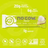 No Cow Dipped High Protein Bars, 21g Plant Based Vegan Protein Snacks, Keto Friendly, Low Sugar, Low Carb, Low Calorie, Gluten Free, Naturally Sweetened, Dairy Free, Non GMO, Kosher, Sampler Pack, 12 Pack