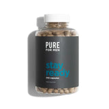 Pure for Men Stay Ready Fiber Supplement, 240 Vegan Capsules | Supports Daily Digestive Cleanliness and Regularity | Psyllium Husk, Aloe Vera, Chia Seeds, Flaxseeds | Proprietary Formula