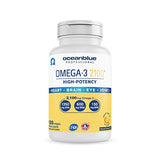 Oceanblue Professional Omega-3 2100-120 ct - High-Potency Triple Strength Burpless Fish Oil with EPA, DHA & DPA - Wild Caught - Orange Flavor, 60 Servings