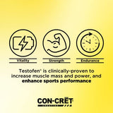 CON-CRET®+ Test, CON-CRET® Patented Creatine HCl Now with Testofen®, Boost Testosterone Levels, 60 Capsules