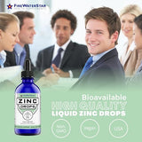 Liquid Zinc Supplement - Zinc Drops - Immune Support for Adults and Kids - Organic, Non-GMO, Vegan - 45mg - Boost Your Immune System, Support Healthy Skin, and Promote Overall Wellness