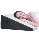 Maeytau Bed Wedge Pillow for Sleeping, 10 inch Triangle Pillow with Memory Foam Top, Elevated Support Incline Wedge Pillow with Removable Washable Cover