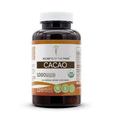 Cacao 120 Capsules, 1000 mg, USDA Organic Cacao (Theobroma Cacao) Dried Raw Beans (120 Capsules)