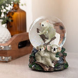 Elanze Designs Climbing Koala Family 100MM Sturdy Wind Up Musical Glitter Water Snow Globe Magical Tabletop Dresser Nightstand Figurine Decoration Plays Tune Born Free