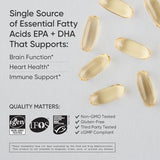 Sports Research Triple Strength Omega 3 Fish Oil - Burpless Fish Oil Supplement w/EPA & DHA Fatty Acids from Wild Alaskan Pollock - Heart, Brain & Immune Support for Men & Women - 1250 mg, 30 ct