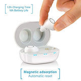 Hearing Amplifier Aid Rechargeable Digital Personal Sound Amplifier Devices ITE for Seniors,Inner-Ear Hearing aid,TV,2-Pack with Charging Box (White)