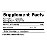 Primaforce Beta Alanine Powder, Unflavored, 1.5 kg - Gluten Free, Non-GMO Supplement for Men and Women