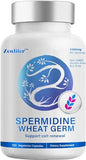 Zenlifer 120 Capsules Spermidine Wheat Germ 1500mg, Spermidine Supplements Wheat Germ Extract with Zinc for Antioxidant and Healthy Aging, Cell Renewal and Immune