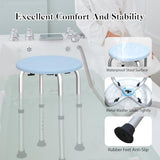 Bcareself Bathroom Swivel Shower Stool 360 Degrees Bathtub Shower Seat Adjustable Height, Non-Slip Feet, Comfortable Bathing Solution for Elderly & Disabled,Tool Free Assembly