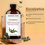 MAJESTIC PURE Eucalyptus Essential Oil, Therapeutic Grade, Pure and Natural Premium Quality Oil, 4 fl oz