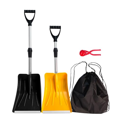 2 Pack Snow Shovel with Adjustable Handle for Kids Age 3+ & Parents Portable Kids Shovels for Digging Snow Beach,Garden Cleaning,Only 30 Sets!