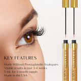 Eyelash Growth Serum: Get Thick, Strong Lashes in Just 3-4 Weeks with Our Plant-Based Eyelash Growth Serum - No Parabens or PG (5 ML)