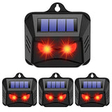 4 Pack Solar Powered Animal Repellent, Nighttime Animal Deterrent Repellent with Red LED Lights Waterproof Wild Animal Predator Deterrent Repel Coyote, Raccoon, Fox, Skunk from Yard Farm General model