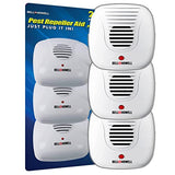 Bell + Howell Ultrasonic Pest Repeller Home Kit (Pack of 3), Ultrasonic Pest Repeller, Pest Repellent for Home, Bedroom, Office, Kitchen, Warehouse, Hotel, Safe for Human and Pet