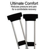 Universal Underarm Crutches Padded Crutch Pads with Hand Grips Padding Handle Covers