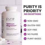 Pure TheraPro Rx Optimum Magnesium - 120 Delayed Release Vegan Capsules - Magnesium Lysinate Glycinate Chelate & Di-Magnesium Malate, Formulated for Maximum Absorption, Supports Bone Health and Energy