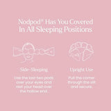 Nodpod Gentle Pressure Sleep Mask | Patented Light Blocking Design for Sleeping, Travel & Relaxation | Bead Filled, Machine Washable, BPA Free Eye Pillow (Blush Pink)