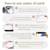 Castor Oil Pack Wrap,8 Pcs Reusable Organic Castor Oil Packs for Liver Detox,Constipation,Less Mess,Made of Organic Cotton Flannel with Adjustable Elastic Strap Machine Washable Anti Oil Leak (White)