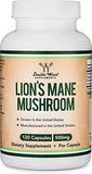 Lions Mane Supplement Mushroom Capsules (Two Month Supply - 120 Count) for Brain Support and Immune Health (Third Party Tested, Grown and Manufactured in The USA) by Double Wood