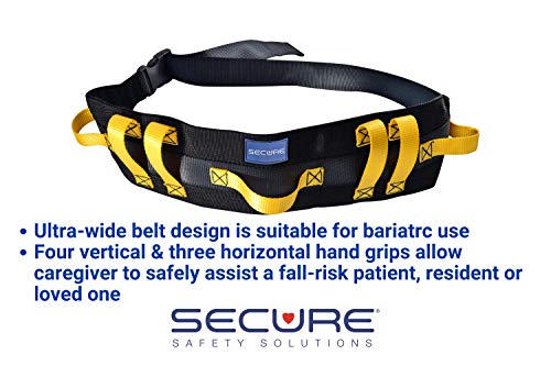 Secure XL Gait Belt with Handles and Quick Release Buckle - Caregiver Standing Assist Aid - Bariatric Gait Belts and Transfer Belts for Seniors, Stand Assist Patient Lift Aid for Elderly, Nurses, PT