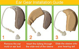 Ear Gear Micro Mono – Protect Hearing Aids or Hearing Amplifiers from Dirt, Sweat, Moisture, Loss, Wind – Fits Hearing Instruments up to 1”