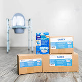 Carex Premium Commode Liners 48 Pack, Leak Proof - Fits Most Commodes, with Absorbent Powder, Holds 2 Quarts Liquid, Disposable