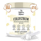 Bovine Colostrum Powder Supplement (40% IgG + No Fillers) Supports Gut & Digestive Health, Muscle Recovery & Growth, Immune Support - Unflavored & Easy to Mix - Non-GMO Made in USA – (60 servings)