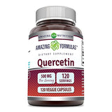 Amazing Formulas Quercetin 500mg 120 Veggie Capsules Supplement - Non-GMO - Gluten Free - Supports Overall Health & Well Being