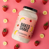 NAKED nutrition Naked Shake - Vegan Protein Powder, Strawberry Banana - Flavored Plant Based Protein with Mct Oil, Gluten-Free, Soy-Free, No Gmos Or Artificial Sweeteners - 30 Servings