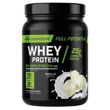 Swanson Full Potential Whey Protein - Vanilla Flavor, Protein Powder for Muscle Building and Recovery - 25 g