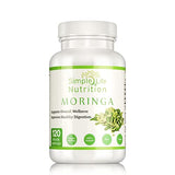 Simple Life Nutrition Organic Moringa Powder Capsules - Vegan Non GMO Oleifera Leaf Extract