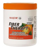 Major Fiber Therapy Easy to Mix Non-Gritty Texture Orange Flavor Methylcellulose 100% Soluble Fiber for Controlled Regularity Powder - 16 Oz