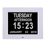 TMC [Newest Version Digital Day Calendar Clock -Extra Large Date Day Time of Week Clock with 12 Alarm Options for Seniors, Elderly, Dementia, Alzheimer (8-inch)