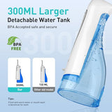 Water Dental Flosser Teeth Pick: Portable Cordless Oral Irrigator 300ML Rechargeable Travel Irrigation Cleaner IPX7 Waterproof Electric Waterflosser Flossing Machine for Teeth Cleaning F5020E