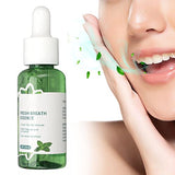 Oral Breath Serum, 2pcs Bad Breath Eliminating Serum 30ml Mint Purify Odor Herbal Extract Mild Portable Mouth Smell Removing Drop